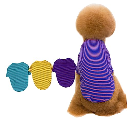 FOMIYES Kostüm Für Hunde Klein Hundemäntel Hundeweste Hundehemden Hundejacken Welpenkostüm Für Hunde Pyjama-Shirts Hemd Mit Hundestreifen Hasenpfoten-Pads Lila Haustier Violett Kleidung von FOMIYES