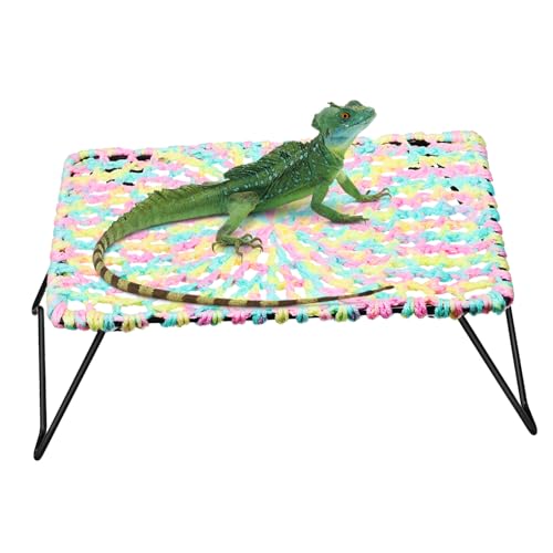 FOMIYES Eidechsenbett Zubehör Für Bärtiger Drache Bartagamen-Accessoires Bett Eines Bärtigen Drachens Reptilienbett Reptilien-liegebett Spielzeuge Hamster Ruhematte 100% Baumwolle von FOMIYES