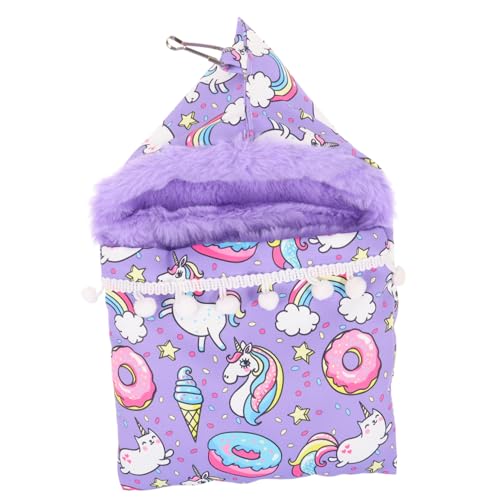 FOMIYES Hamster Schlafsack für Kleintiere Kleintierschlafsack Hamster hängematte Hamster häuschen Lebewesen Haustiere Frettchen-Hängematte für Käfig Hamster-Accessoire hängend von FOMIYES