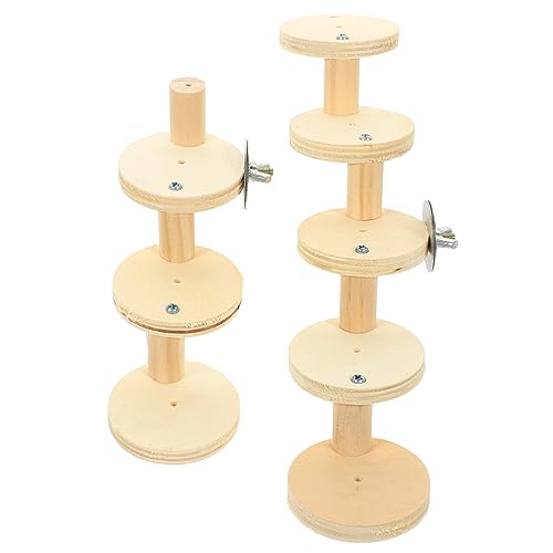 FOMIYES Hamster-Kletterleiter Kauspielzeug für Hamster aus Holz Chinchilla-Leiter aus Holz Spielzeuge Spielset aus Holz Hamsterversorgung Plattform zum Spielen von Haustieren hölzern Käfig von FOMIYES