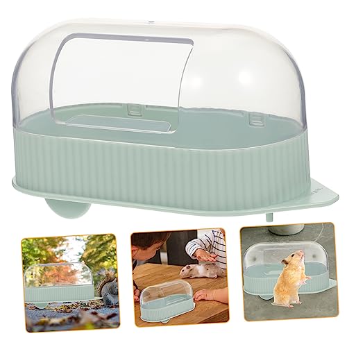 FOMIYES Hamster Toilette Badezimmer Haustier Badezimmer Igel-Hamster-Badezimmer Badewanne Hamsterbad mit Dusche Eichhörnchen Badebehälter Chinchilla Sandkasten Kleine Tiere Container Abs von FOMIYES