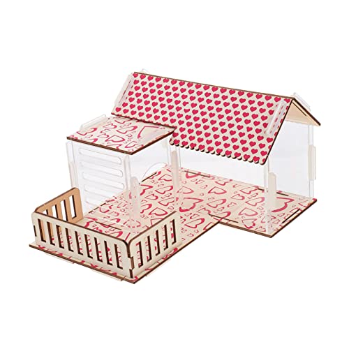 FOMIYES Hamster Spielzeug Acryl Holz Schaukel Tunnel Leiter Multi-Zweck Haustier Hamster Spielset von FOMIYES