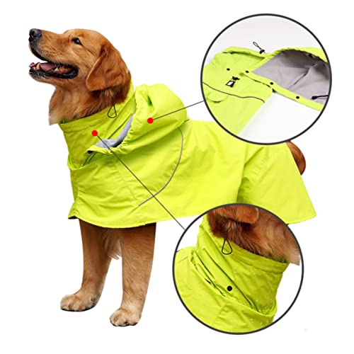 FOMIYES Hund Regenbekleidung Hund Regen Poncho Hund Regen Hoodie Wasserdichter Hundereimantel Haustier Regenmäntel Hund Regen Slicker Hunde Regenjacke Mit Hut Mittlere Bis Große Hunde von FOMIYES