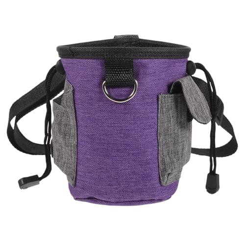 FOMIYES Snackpaket Für Haustiere Tragbare Leckerlitasche Gürteltasche Für Das Hundetraining Snackbeutel Für Hunde Reiseset Für Hunde Snack-gürteltasche Welpen Violett Oxford-Stoff Ohne von FOMIYES