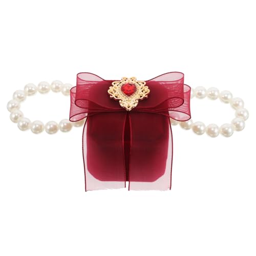 FOMIYES Hochwertige Hundehalsband Ringbox mit Elastischem Schmuckanhänger Leichtes Langlebiges Accessoire für Hochzeitszeremonien Fotoshootings und Festliche Anlässe Passend für Halsumfang FOMIYES Hochwertige Hundehalsband Ringbox mit Elastischem Schmuckanhänger Leichtes Langlebiges Accessoire für Hochzeitszeremonien Fotoshootings und Festliche Anlässe Passend für Halsumfang von FOMIYES