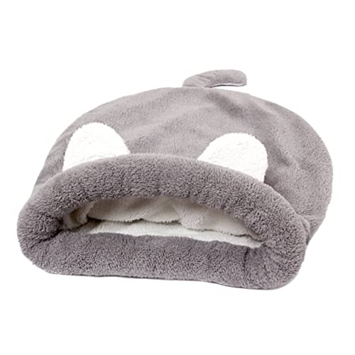 FOMIYES Hunde-/katzenbett Warmer Schlafsack Gemütliches Hausbett Minigröße L Grau von FOMIYES