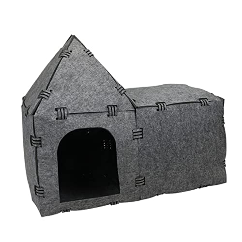 FOMIYES Katzennest Spielzeug Haustier Tunnel Kätzchen Filz Material Indoor Katzen Tunnel Spielzeug Für Entspannendes Bett von FOMIYES