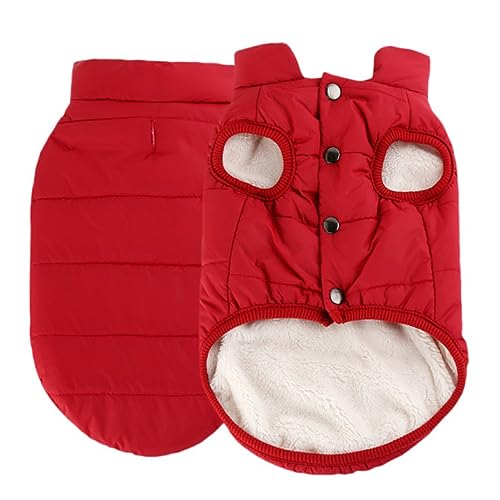 FOMIYES Welpenkleidung Baumwollkleidung Kleidung Kleidung Mantel Hund Winter comdum Rot Mantel Kleidung Mäntel Winterkleidung für Welpen Mantel hundekleidung der Hund Baumwollmantel Jacke von FOMIYES