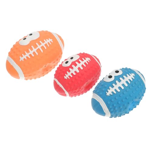 FOMIYES Latex-Hundespielzeug, 3 Stück, Apportierspielzeug für große Hunde, Tennis, kugelförmige Backenzähne Fußball, Vokalisieren, Haustierspielzeug, quietschendes Hundespielzeug, Hundespielzeug, von FOMIYES