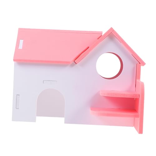 FOMIYES Meerschweinchenhaus Meerschweinchen-versteckspielzeug Höhlenbett Für Meerschweinchen Versteck in Einer Chinchilla-Spielzeug Kaninchenhaus Mini PVC Doppelschicht Hölzernes Nest von FOMIYES