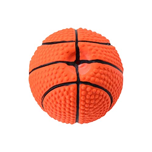 FOMIYES Pet Basketball Spielzeug Hundegeräusch Beißspielzeug Für Welpen Kauspielzeug Für Welpen Leckerli-Spielzeug Für Hunde Welpenzahnen Zäh Welpenspielzeug Singen Plüschtier Emulsion von FOMIYES