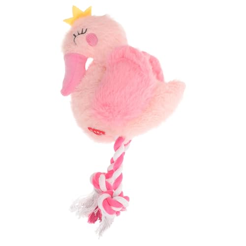 FOMIYES Pink Swan Dog Squeaky Toy Durable Dog Toys for Aggressive Chewers Interactive Pet Toy Squeaky Plush Puppy Toy Puppy Molar Toy Dog Toy von FOMIYES