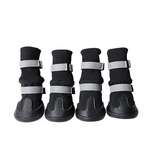 FOMIYES Schneestiefel Outdoor Hundeschuhe für Hunde Welpen Haustierschuhe - Sohle Schwarz von FOMIYES