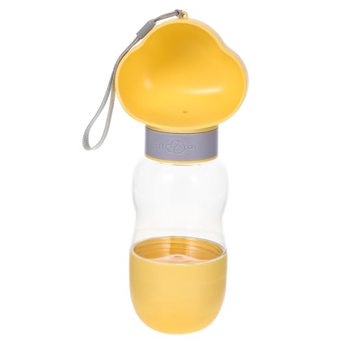 FOMIYES Wasserbecher für Hunde im Freien klare Wasserflasche Gelb Trink Gläser Wasserkocher Haustier-Wasserflasche schöne Hundeflaschen Hundekäfig Wasserbehälter Outdoor-Hund Wasserspender von FOMIYES