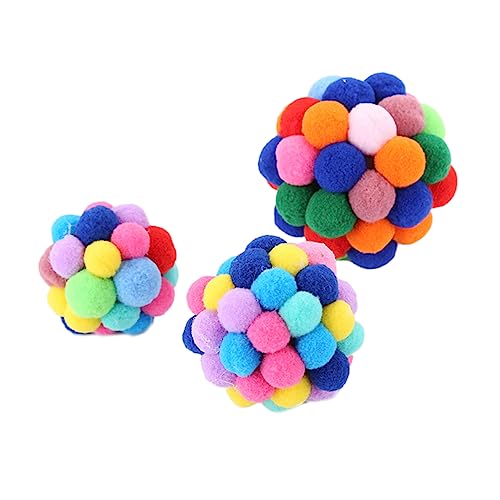 FOMIYES Glockenspielzeug für Katze Bunte Glocken knete Spielzeug knetspielzeug chew Toy Glockenkugeln Rasselspielzeugball für Katze die Katze lustiger Katzenball Hüpfender Ball die Klingel von FOMIYES