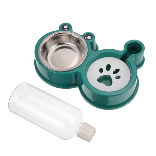 1Stk Haustiernapf pet Water Bowl tiernahrung näpfe Katzen trinkbrunnen fã¼r Katzen Haustiertränke Schüssel wasserspender wasserschale Lebensmittelbehälter Hundefutter Plastik Green FONDOTIN von FONDOTIN