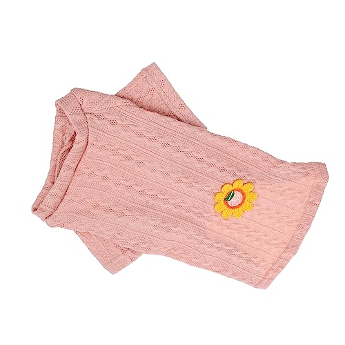 1stk Kleidung Für Haustiere Hundeanzug Dackel Auto-reisezubehör Für Hunde Warmer Haustierpullover Hundemäntel Für Kaltes Wetter Hundekleidung Hundepullover Klein Stricken Rosa FONDOTIN von FONDOTIN