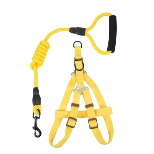 FONDOTIN 1 Satz Haustierleine Hund züchten Anlasser Reiseweste Haustier zu Fuß Bausatz Dog Lead Dog Accessories Nylonleine Haustierwanderung Welpenleine Haustier-Walking-Zubehör Eva Yellow von FONDOTIN