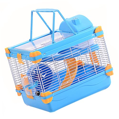 FONDOTIN 1 Satz Schlosshamsterkäfig Nagetier Fangen Hamster Gehege Im Freien Großer Käfig Hamsterbettwäsche Zubehör Für Meerschweinchen Zubehör Für Kleine Haustierkäfige Liner Acryl Blue von FONDOTIN