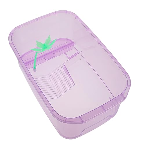 FONDOTIN 1 Set-Box Schildkrötenbecken Futterspender Schildkröte Zubehör Zubehör Für Schildkrötenpanzer Ratte Schildkrötenzubehör Gecko Terrarienset Zange Fisch Plastik Violett von FONDOTIN