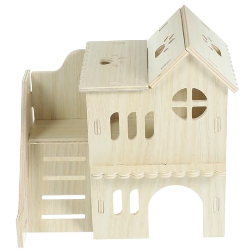 FONDOTIN 1 Set Hamsterhaus Mit Rampe Dekoratives Und Gemütliches Versteck Für Kleine Nagetiere Ideal Als Schlafplatz Und Spielbereich Für Hamster Und Andere Kleintiere von FONDOTIN