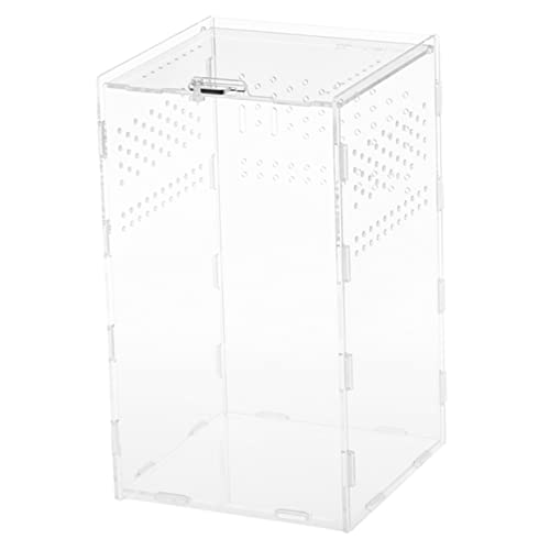 FONDOTIN 1 Set Transparente Futterbox Für Aquarienpflanzen Aquariensand Aquarienpflanzen Schildkrötenkäfig Für Schlangen Eidechsen Hängematte Terrariumbirne Das Tier Transparente von FONDOTIN