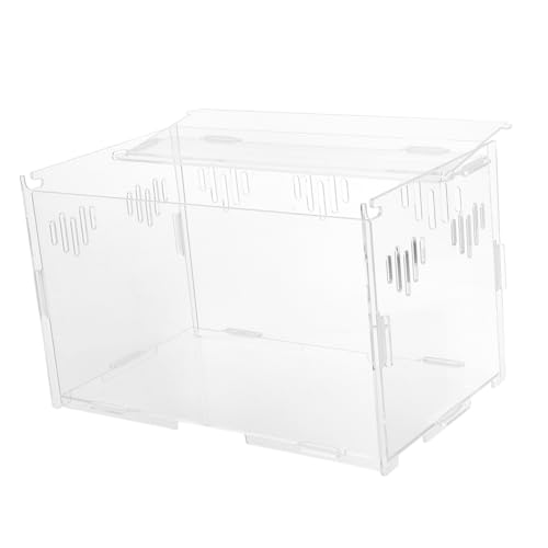 FONDOTIN 1 Stück Box Acryl Reptilienbox Schlangenzuchtkäfig Reptilienzuchtbecken Insekten Reptilienterrarium Insektenfutterbehälter Aquarium Zuchtbecken Vivarium Tiere von FONDOTIN