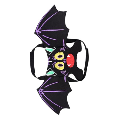 FONDOTIN 1stk Lustige Fledermaus Flügel Halloween Vampirumhang Welpen-Fledermaus-kostüm Halloween-hundeflügel Flügel Der Katzenfledermaus Violett Verwandlungs-Outfit Filzstoff Haustier von FONDOTIN