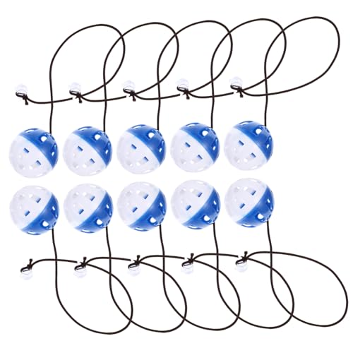 FONDOTIN Hochwertige 10er Katzenglocken-Spielzeuge mit Saugnapf neckende Bälle für Hauskatzen zufällige Farbe von FONDOTIN