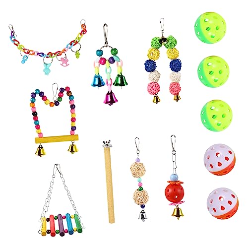 FONDOTIN Vogel-Set 13-teilig Verschiedene Vogelspielzeuge Zum Kauen Und Klettern Zufällige Farbe FONDOTIN Vogel-Set 13-teilig Verschiedene Vogelspielzeuge Zum Kauen Und Klettern Zufällige Farbe von FONDOTIN