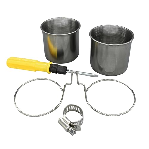 FONDOTIN 1Satz Papageien Futterstation Dual Cup Design als Futter und Wassernapf für Reinigen und Vielseitig Einsetzbar Lösung FONDOTIN 1Satz Papageien Futterstation Dual Cup Design als Futter und Wassernapf für Reinigen und Vielseitig Einsetzbar Lösung von FONDOTIN