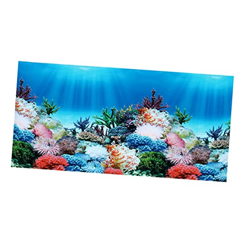 FONDOTIN 1Stk 3D-Bilder Glasbild Dekoration Fischbecken 10 Gallonen Aquarienhintergrund 20 Gallonen Glasdekor Aufkleber Aquarium Wandtattoo doppelseitig Wassertank Hintergrundmalerei von FONDOTIN