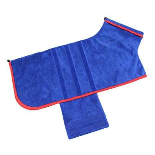 FONDOTIN 1Stk Haustier Bademantel züchten Hundesabber Handtuch Hundebad Hundeshampoo Handtücher Hund hundepflege hundehandtuch Tierhandtuch welpen Bademantel Hund Bademantel Polyester Blue von FONDOTIN