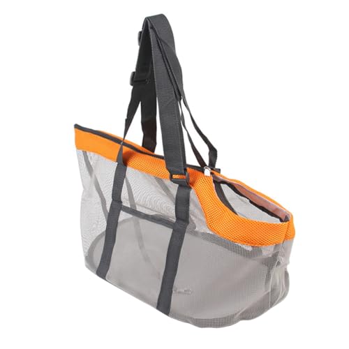 FONDOTIN 1Stk Haustier Handtasche Reisetasche für Haustiere Sitz Rucksackträger für kleine Hunde hundetüten kotbeutel hundekotbeutel großer Welpenträger kleine Hundehandtasche Netz Orange von FONDOTIN