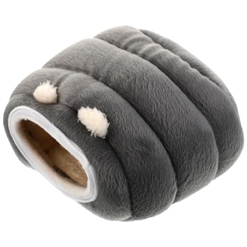 FONDOTIN 1stk Hamsternest Großer Hamsterkäfig Abfallschrank Meerschweinchen-hängematte Hundebett Groß Igel Haustier Katzenbett Winterbett Für Kleintiere Wurf Grey Arktisches Vlies von FONDOTIN