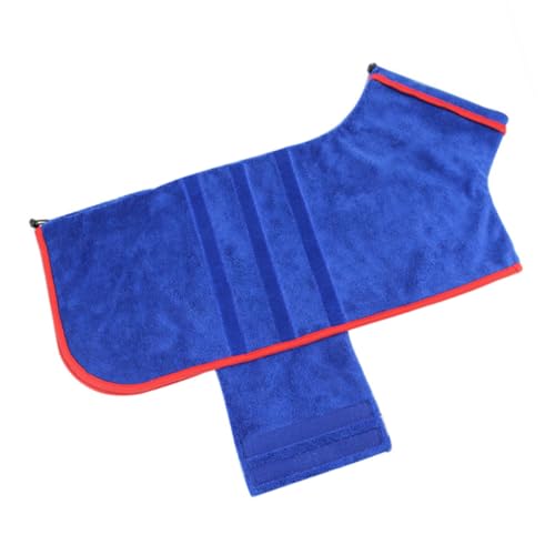 FONDOTIN 1stk Haustier Bademantel Haustierbad Badetuch Mit Kapuze Für Hunde Schwamm Welpe Haustier Hund Kühlmatte Saugfähige Tücher PIPI-Pads Für Hunde Hundedecke Vakuum Cool Blue Polyester von FONDOTIN