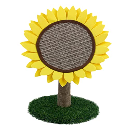 FONDOTIN Innovatives Aufrecht Stehendes Katzenkratzbrett Mit Sonnenblumen-Design Heimtierbedarf Katzenspielzeug von FONDOTIN