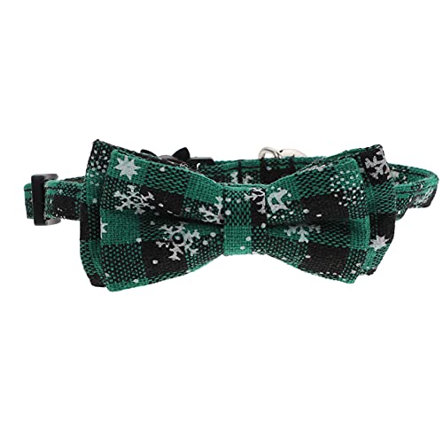 FONDOTIN 1stk Katzenhalsbänder Weihnachtshalsbänder Für Hund Weihnachtsfliege Krippendekoration Hundehalsbänder Für Welpen Haustierbedarf Fliegen Baumwolle Polyester Green von FONDOTIN