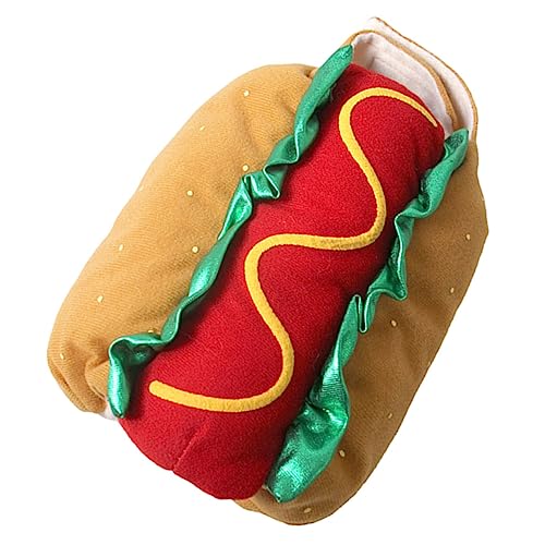 FONDOTIN 1stk Verwandlungskostüm Für Haustiere Zartes Haustierkostüm Hund Weihnachtspyjama Hotdog-kostüm Für Hunde Hunde-Hotdog-kostüm Partywelpe Geburtstags-Outfit Abschlussball Polyester von FONDOTIN