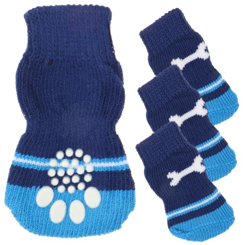 FONDOTIN 2 Paar rutschfeste Dackelpfotensocken Haustiersocken für den Winter Hundeschuhe entzückende Haustierschuhe Hundepfotenschutz aus Baumwolle Größe M von FONDOTIN