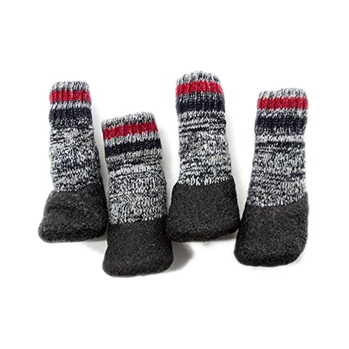 FONDOTIN 2 Paar Anti-rutsch-socken Für Haustiere Hundesockenschuhe Für Den Winter Hundesocken Für Kleine Hunde Socken Für Den Winter Socken Mit Hundegriff rutschfest Outdoor-Schuhe von FONDOTIN