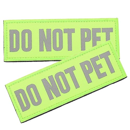 FONDOTIN 2er Set Reflektierende Do Not Pet Patches Für Hundegeschirr Hunde Vest Aufkleber Aus Nylon Selbstklebende Aufnäher Für Servicehunde Sicherheitskleidung Für Haustiere von FONDOTIN