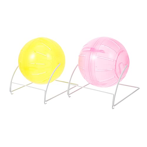 FONDOTIN 2Pcs Verschiedene Hamster Übung Bälle Spielzeug Laufrad für Tiere Pet Supplies von FONDOTIN