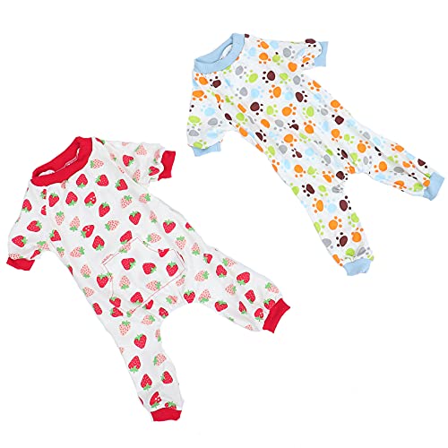 FONDOTIN 2St Haustier-Pyjama hundepullover hundepulli Hundezubehör Schlafanzug Dog Sweater Hundespielzeug Hundesachen Baumwolloveralls für Haustiere atmungsaktive 4-Bein-Kleidung Baumwolle von FONDOTIN