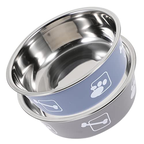 FONDOTIN 2St Haustiernapf aus Edelstahl kleine Hundenäpfe Hundenapf aus Edelstahl Indoor Hundenapf pet Feeder pet Water Bowl Praktischer Hundenapf Futternapf für Haustiere Rostfreier Stahl von FONDOTIN