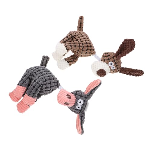 FONDOTIN 2St Puppe Haustier weiches Welpe Kauer Hunde Hase interaktives Animal Toys Dogs Toys hundspielzeug Zahnreinigungsspielzeug klingendes für Hund Plüsch von FONDOTIN