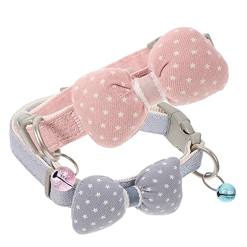 FONDOTIN 2St für Katze katzenhalsband katzenhalsbänder für Kätzchen Hundehalsbänder große Rassen Haustierhalsband-Ornament Haustier Bowknot Halskette von FONDOTIN