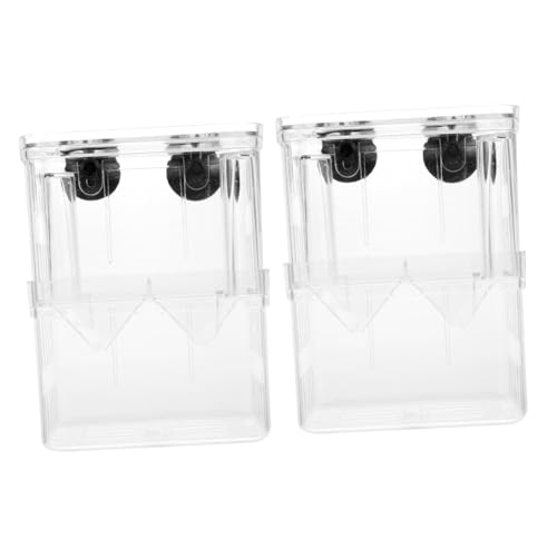 FONDOTIN 2er-Box Brutkasten Für Jungtiere Guppy Zuchtfall Für Aquarien Inkubatoren Trennwand Für Aquarien Eingewöhnungskoffer Für Aquarien Aquarium Brüterei Zuchtbecken Für Aquarien Plastik von FONDOTIN