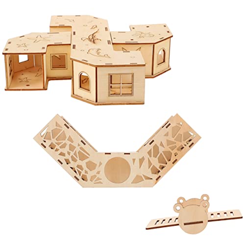 FONDOTIN 2er Set Hamster Tunnel Labyrinth Kreatives Maze Mit Wippe Für Kleintiere Interaktives Für Hamster Meerschweinchen Und Andere Kleine Haustiere von FONDOTIN