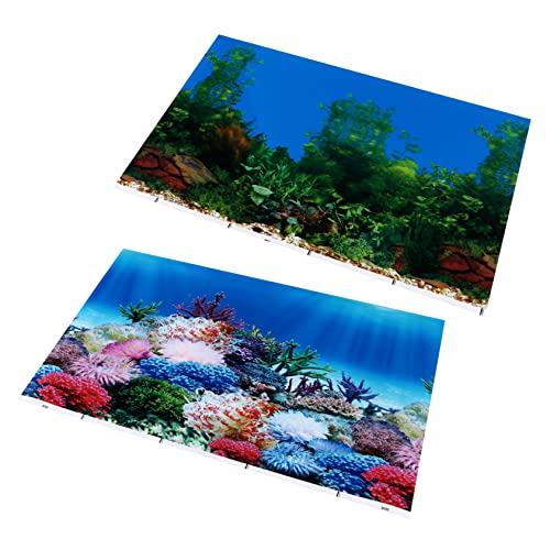 FONDOTIN 2st Aufkleber Für Aquarien Aquarium Aquarium Hintergrund Fisch Panzer Bausatz Wasser Dichtungsmittel Für Aquarien Clip Teich Aquarien-korallen-Aufkleber Vakuum Netz Dickfilmpapier von FONDOTIN